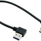 System-S USB 3.1 Type C (female) to USB 3.0 Type A (female) 90° right angled adapter cable extension 28 cm