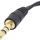 System-S Y cable stereo headphones 3.5 mm jack plug to 2 x 3.5 mm jack socket with separate volume control