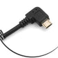 Câble micro USB coudé à 90° à gauche, fiche vers USB 2.0 Type A, coudé à 90° à droite, câble de données, câble de charge d'environ 27 cm