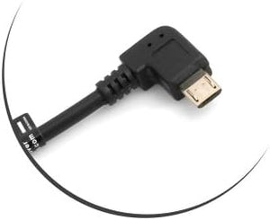 Cavo micro USB angolato a 90° a sinistra spina su USB 2.0 tipo A cavo dati angolato a 90° a destra cavo di ricarica circa 27 cm