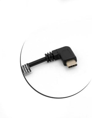 SYSTEM-S USB 3.1 Typ C (male) 90° Winkel zu Mini USB (female) Datenkabel Ladekabel Adapter Kabel Verlängerung ca. 27 cm