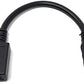 SYSTEM-S USB 2.0 Kabel 8 cm Mini B Stecker zu Micro Buchse Adapter in Schwarz