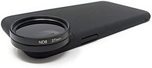 SYSTEM-S ND Filter 37 mm Set Neutral Density Filter Gray Filter with Case for iPhone 11 Pro