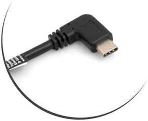 SYSTEM-S OTG On The Go Host USB A 3.0 (female) zu USB 3.1 Type C (male) 90 grad Winkelstecker Adapter Datenkabel Kabel Verlängerung 22 cm