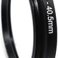 SYSTEM-S Objektiv Adapter 37 mm Gewinde zu 40,55 mm Step Up Ring in Schwarz für Filter