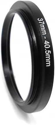 Lens adapter 37 mm thread to 40.55 mm step up ring in black for filters