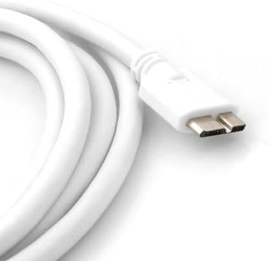 Cable de carga System-S Micro USB 3.0 (USB 3.0 Micro-B) 140 cm en blanco