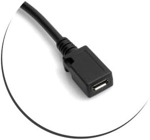 SYSTEM-S USB 3.1 Type C Kabel Stecker zu Micro USB 2.0 Buchse Eingang Converter Adapter Datenkabel Ladekabel Verlängerung 28 cm