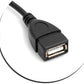 SYSTEM-S Mini USB (male) abwärts Winkel USB-On-The-Go Host Kabel auf USB Typ A (female) Adapter Kabel 13,5 cm