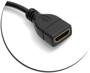 SYSTEM-S HDMI 1.4 Stecker abwärts Winkel Winkelstecker 90° Gewinkelt zu HDMI Eingang Buchse Kabel 22 cm