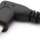 SYSTEM-S USB 3.1 Kabel 100 cm Typ C Stecker zu Buchse Winkel Adapter in Schwarz