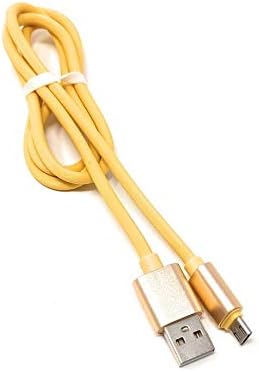 System-S USB Kabel Typ Micro zu Typ A 90 cm Goldfarben High-Speed Quick Charge 6.5A (Max)