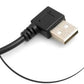 Cable micro USB Conector en ángulo izquierdo en ángulo de 90° a USB 2.0 tipo A Cable de datos en ángulo derecho en ángulo de 90° Cable de carga de aproximadamente 27 cm