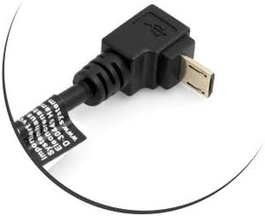 SYSTEM-S OTG Micro USB (male) 90° Grad abwärts Winkel Kabel auf USB Typ A (female) Adapter Kabel 13 cm mit OTG Funktion