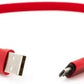 System-S USB A Stecker zu Micro USB Stecker Kabel Flachkabel 32 cm in Rot