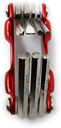 System-S foldable multi-tool tool kit, red, 7in1