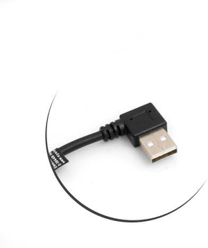 SYSTEM-S USB Kabel 2.0 Typ A (male) 90° Grad rechts gewinkelt auf USB 2.0 Typ A (female)   21 cm