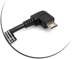 Cable micro USB Conector en ángulo recto izquierdo de 90° a USB 2.0 tipo A (macho) Cable de datos en ángulo izquierdo de 90° Cable de carga de aproximadamente 27 cm