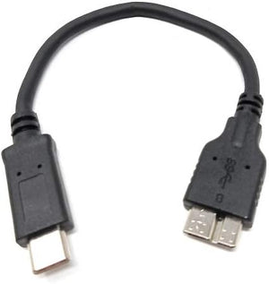 Cable USB 3.1 SYSTEM-S 17 cm Adaptador Tipo C macho a 3.0 Micro B macho en color negro