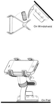 System-S Soporte para parabrisas de automóvil y soporte de mesa, base de succión y abrazadera de tensión de 105 mm para teléfono celular y teléfono inteligente