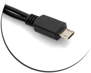 SYSTEM-S OTG Host Cable 3 in 1 Micro USB Male to Micro USB Female USB A Female Data Cable 30 cm