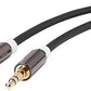 SYSTEM-S adapter cable 3.5mm jack AUX stereo plug to 3.5mm jack AUX stereo socket 100 cm 3 pin