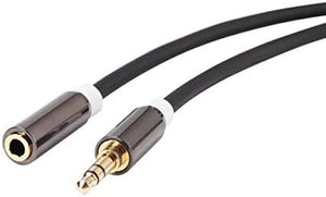 SYSTEM-S adapter cable 3.5mm jack AUX stereo plug to 3.5mm jack AUX stereo socket 100 cm 3 pin