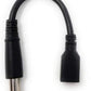 SYSTEM-S DC 20 V Kabel 7,5 cm 7,4 x 5,0 mm Buchse zu 4,5 x 3,0 mm Stecker Adapter Schwarz