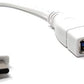 SYSTEM-S USB 3.1 cable 10 cm type C plug to 3.0 type A socket adapter in white