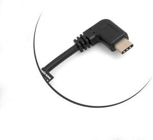 SYSTEM-S USB 3.1 Tipo C en ángulo de 90° a USB 2.0 Tipo A Conector en ángulo de 90° Cable de datos Cable de carga Cable adaptador 27 cm