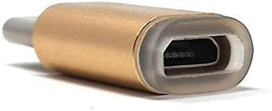 SYSTEM-S USB 3.1 Adapter Typ C Stecker zu 2.0 Micro B Buchse Kabel goldfarben