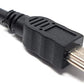 SYSTEM-S USB 2.0 Kabel 8 cm Mini B Stecker zu Micro Buchse Adapter in Schwarz