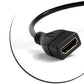 SYSTEM-S Micro HDMI Stecker 90° Grad Links Gewinkelt Winkelstecker zu HDMI Eingang Buchse Kabel 21 cm
