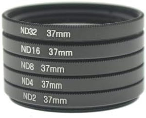 SYSTEM-S 5 Linsen Set Neutraldichtefilter Graufilter ND-Filter 37mm für iPhone 11 Pro Max