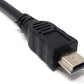 SYSTEM-S USB 3.1 Kabel 25 cm Typ C Buchse zu Mini B Stecker Adapter in Schwarz