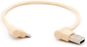 SYSTEM-S Micro USB Kabel 90° grad rechts gewinkelt Winkelstecker zu USB 2.0 Typ A 90° Grad rechts gewinkelt Datenkabel Ladekabel 20 cm in Goldfarben