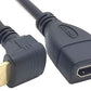 SYSTEM-S Mini HDMI Kabel Stecker 90° gewinkelt zu HDMI Buchse 16 cm