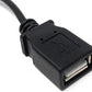 SYSTEM-S USB 3.1 Kabel 15 cm Typ C Stecker zu 2.0 A Buchse Adapter in Schwarz