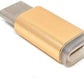 SYSTEM-S USB 3.1 Adapter Typ C Stecker zu 2.0 Micro B Buchse Kabel goldfarben