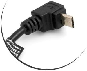 SYSTEM-S Micro USB OTG On The Go Host 90° degree upward angle cable to USB Type A female adapter cable 13 cm