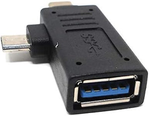 SYSTEM-S USB 3.1 Y Adapter Type C Male + 2.0 Micro Male to 3.0 Type A Female Adapter