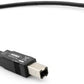 System-S USB Typ-B zu Micro USB Kabel Datenkabel Ladekabel 90° Winkelstecker 25 cm