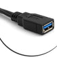 SYSTEM-S OTG On The Go Host Kabel 3in1 USB 3.0 Typ A zu Micro USB 3.0 und Micro USB 2.0 Datenkabel 22 cm Y-Kabel