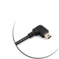 SYSTEM-S Mini USB Kabel 90° grad links gewinkelt Winkelstecker Datenkabel Ladekabel ca. 27 cm