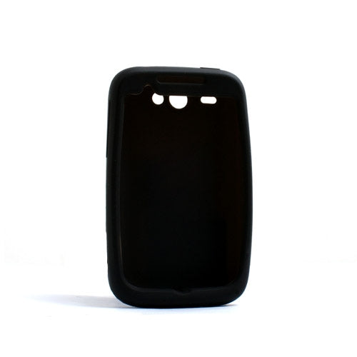 Coque en silicone System-S noire pour HTC Wildfire 