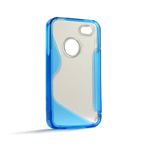 TPU Schutzhülle Case Anti-Slip in Blau für Apple iPhone 4 4S