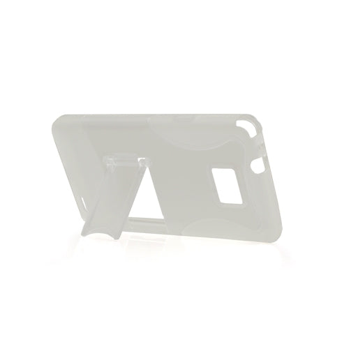 TPU Case Cover with Stand Transparent for Samsung Galaxy S2 i9100