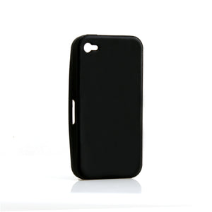 System-S Silicone Case Skin Black for Apple iPhone 4 4S