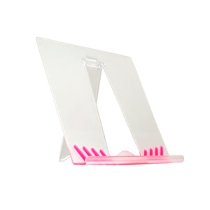 Tisch Ständer Stand Halter in Transparent Pink für Tablet PC