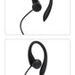 SYSTEM-S Mono In Ear Kopfhörer 115 cm AUX Klinke 2,5 mm Stecker mit Ohrhaken
